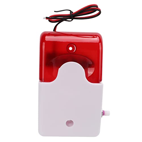 Solar Sound & Light Alarm Motion Sensor, 110 dB Siren Sound Alert Strobe Security Alarm System for Farm Villa, Home, Yard, Barn, Schools (12V)