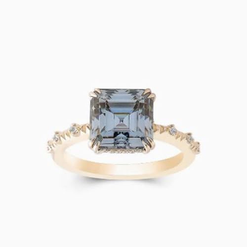 Bague fiançailles aigue-marine durable sans risque de ternissement - 2