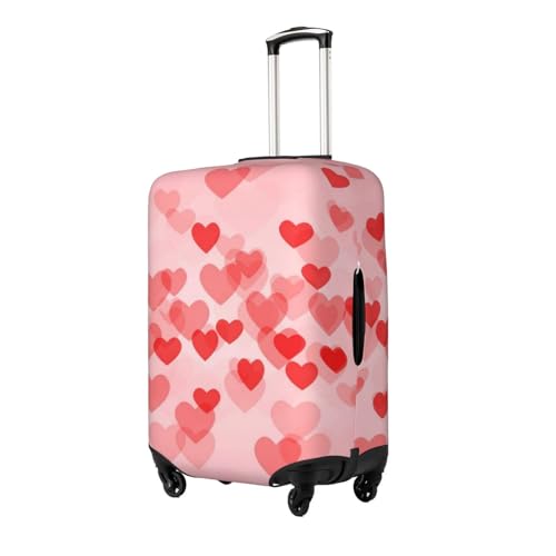 Red Hearts Print Luggage Suitcase Covers Elastic Washable Luggage Protector Luggage Covers For Suitcase2