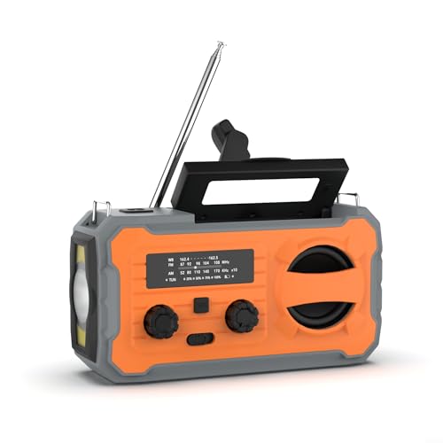 Radio solaire à manivelle et batterie 4000 mAh pour vos soirées de camping et randonnées