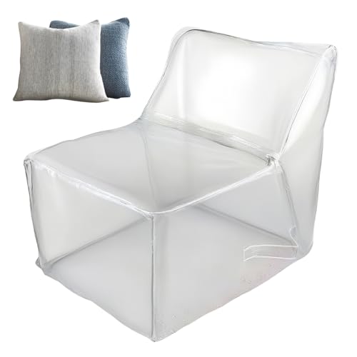 Funda De Almohadón De Almacenamiento Para Peluches - Funda de Sofá Puff Grande Transparente para Niños - Organizador Impermeable Para Juguetes En Sofá Suelo Cama Niños Lectura Juego Relajación Dormito