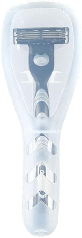 Transparent Portable Travel Men Manual Razor Protector Plastic Box Cover Container Storage Shaver Holder Protector Case Organizer Electric Shavers Shave and Hair Removal,Plastic Safe