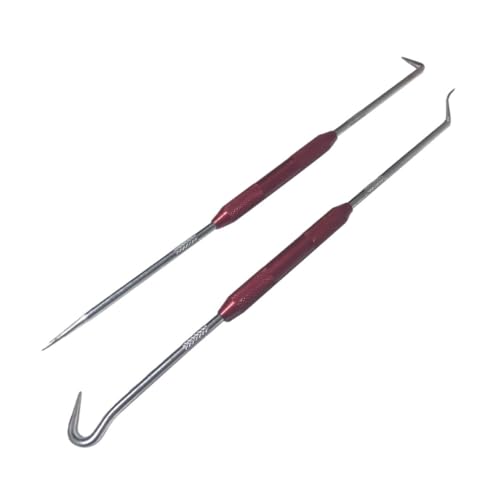 TEHAUX Mini Crochet Hooks Oil Seal Gasket Puller Tool Aluminum Alloy Handle Puller for Mechanics