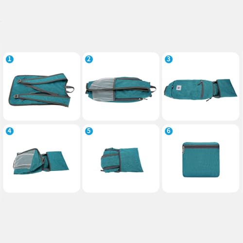 Mochila moderna plegable verde unisex grande para actividades al aire libre miniatura 6