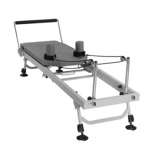 Generic 78 in Adjustable Fitness Equipment with Springs Resistance Quick-Assembly Pilate Reformer 300 LBS Capacity Suitable for All Levels