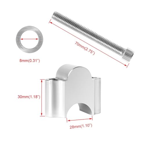 Abrazadera para elevador de manillar de motocicleta 22mm 28mm universal tubo 3