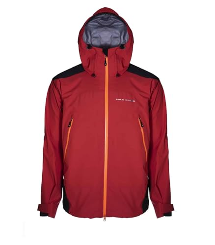 Solo Climb Chaqueta de Escalada y Alpinismo Impermeable y Cortaviento SPARTAN 2.7 Hombre - XXL, Rojo