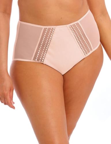 Culotte taille haute Elomi Matilda rose avec transparences romantiques 2XL