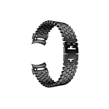 GHJrtHFJ cinturino per orologio in metallo, adatto for Watch 6 Classic 47mm 43mm 4 42 46mm 5 pro 45mm 40 mm 44mm donna correa(Black)