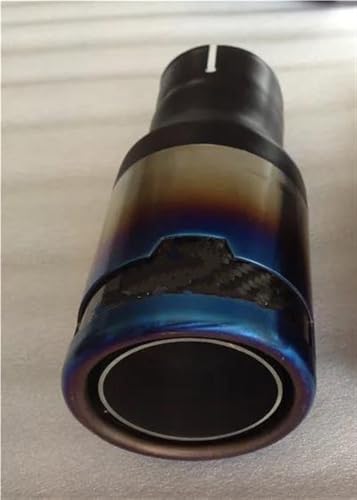Tuyaux d'échappement voiture universel embout silencieux inox bleu entrée 76mm sortie 89mm