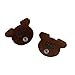 Hide & Drink Bear Shaped Cord Keeper (Cord Clam) 2-Pack Handmade (Swayze Suede)