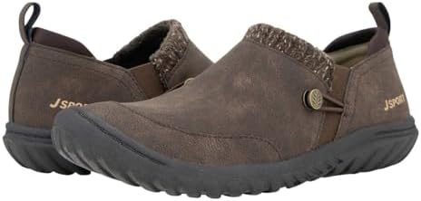JSport Ladies' Alice Fur Winter Slip On Shoe (Brown, US Footwear Size System, Adult, Women, Numeric, Medium, 7) | Image 1