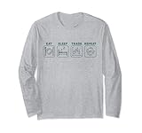 Photo Gallery eat sleep trade repeat - criptovaluta trader divertente maglia a manica Photo Gallery eat sleep trade repeat - criptovaluta trader divertente maglia a manica