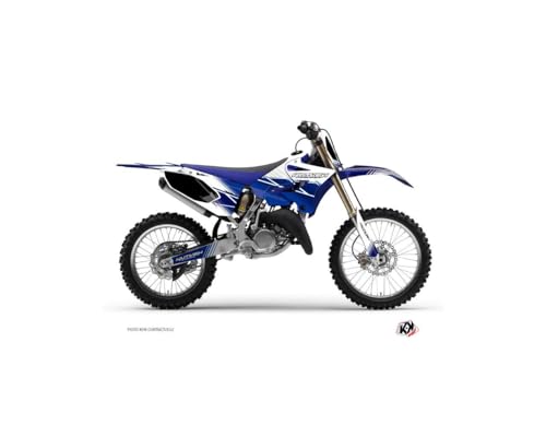 Kit déco moto cross Yamaha 125 YZ bleu nuit Stripe autocollant habillage