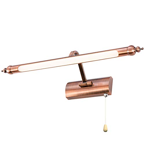 Miroir vintage pour vanité avec éclairage LED étanche IP44 pour salle d'eau