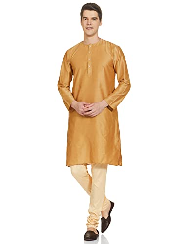 Image of Ethnix by Raymond Men's Polyester Blend Solid Regular Tunic Shirt