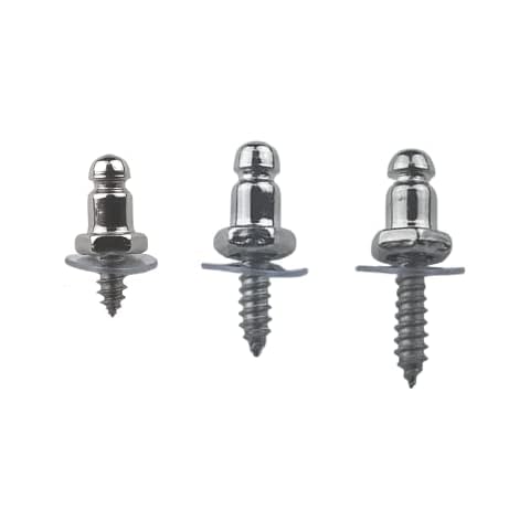 EZ-Xtend One Way Lift Fasteners Screw Stud - Nickel Plated Brass Stud with Stainless Steel Screw (10, 1/2") Cover