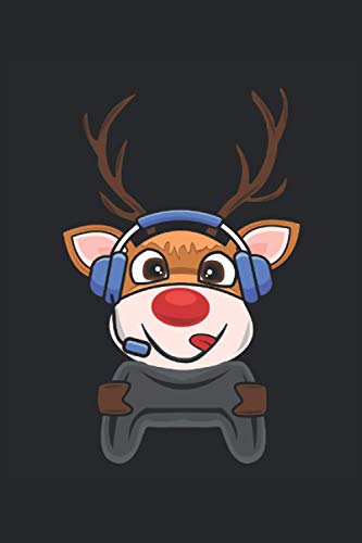 Gaming Reindeer: Carnet de notes ligné Cahier d'exercices ToDo Cahier d'exercices (15, 24 x 22, 86 cm; environ A5) avec 120 pages / cadeau pour les ... sur console, de joueurs professionnels