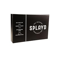 Splayd Black Label Stainless Steel Mirror Mini Utensils 6 Piece Set | All-in-One Knife, Fork and Spoon | Ideal for Entrees and Desserts