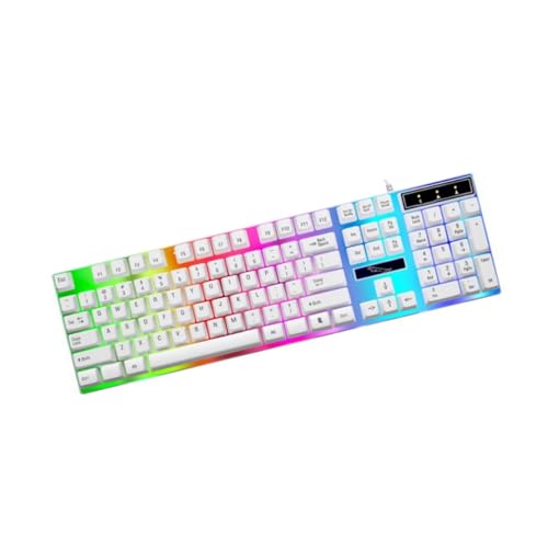Clavier USB rétroéclairé et ergonomique avec touches silencieuses pour PC