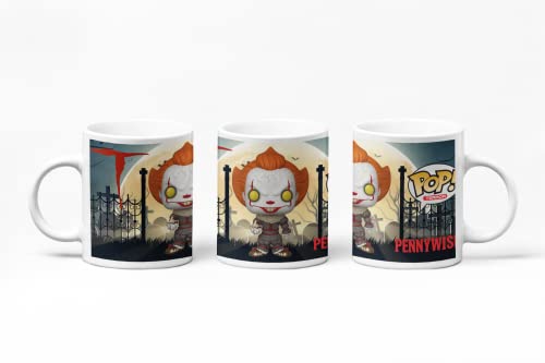 Taza PENNYWISE. IT. Cerámica. Regalo Original.