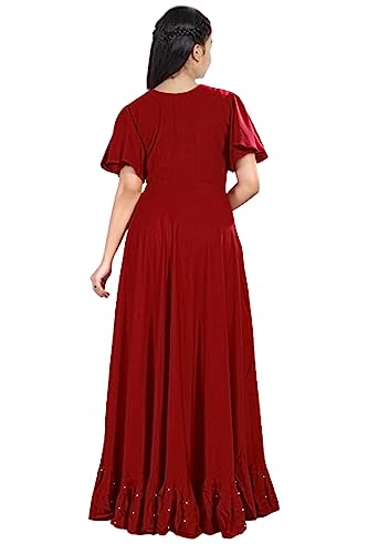 Image of Girls Rayon Calf Length Dress