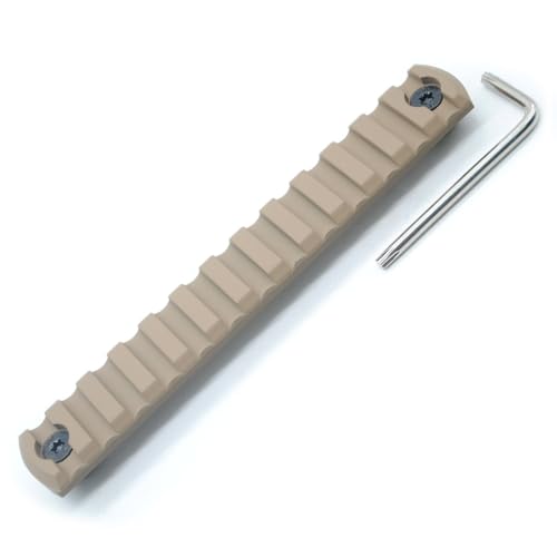 Smith's Kit 13 Slot Rail for M-Rail System Chamfer Edges & Bevelved Ends AluminumT6-Tan/FDE