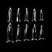 VIVACE 2PACK Natural/Clear Long Stiletto 500 Artificial Fake Gel Nail Tips (Total 1000Tips) 10Sizes For Nail Salon Nail Shop (28510/28512) (Long Stiletto)
