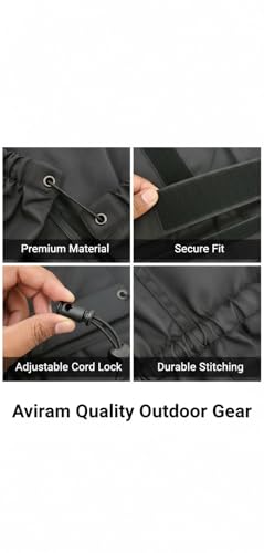 Image of AVIRAM Waterproof Windproof Hiking Gaiters - Lightweight Trekking, Climbing & Outdoor Leg Protection (1 Pair)