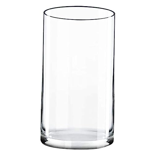 BESPORTBLE Jarrón Cilíndrico Grande XXL Jarrón Ancho de Cristal Soporte para Flores Decoración de Estantería
