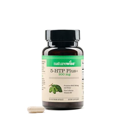 NatureWise 5-HTP 200mg Supplement from Griffonia Seeds with Cofactor Vitamin B6 - Mood Support and Natural Sleep Aid for Adults - Delayed-Release, Vegan - 30 Count[1-Month Supply] - image 1