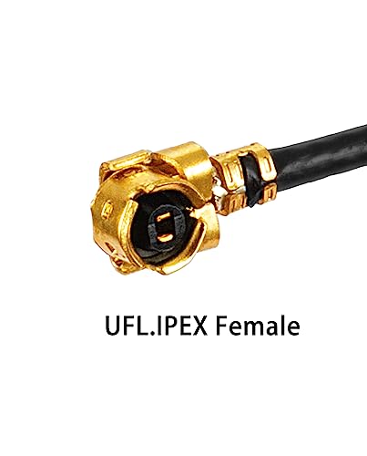 Vecys 2PCS U.F.L1 to SMA Female Low Loss Coaxial Cable 2" /5CM U.F.L1 1.13mm Mini-Coaxial Pigtail Cable for Wireless Routers Mini PCIE Network Cards PCI Wi-Fi WAN Repeater - Image 3