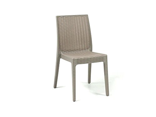 areta ARE065 Selene - Chaise avec accoudoirs, Taupe, 55 x 46 cm