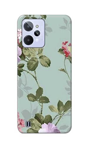 Image of Printed Hard Back Cover Case for Realme C31 Back Cover (Floral Painting) -702