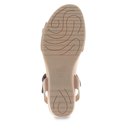 Image of Dansko Arielle Wedge Sandal for Women - Cushioned, Contoured Footbed for All-Day Comfort and Support - Adjustable Hook & Loop Strap with Buckle Detail - Lightweight Rubber Outsole
