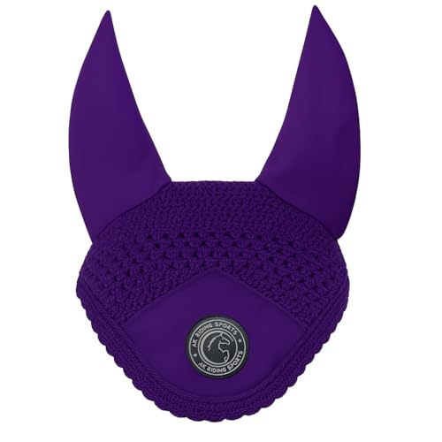 AK Bonnet Anti-Mouches pour Chevaux – Oreilles en Lycra Doux, Crochet Serré, Ajustement Confortable – Bonnet Équestre pour Chevaux de Sport AKRS-6069-01...