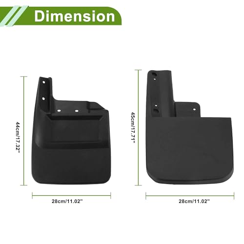 Image of Mud Flaps Splash Guards for Jeep Gladiator(Rubicon)2022-2024 Front and Rear Mud Guards 1 Set