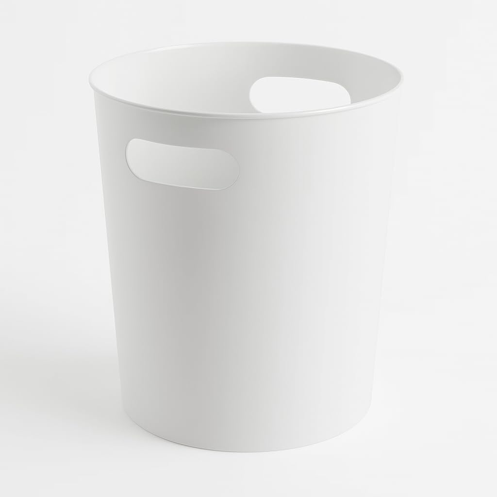 2 64 Gallon Plastic Wastebasket Small Trash Can with Lightweight Design Compact Garbage Bin for Bathroom Bedroom Office
