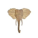 Crane Baby Wooden Safari Wall Decor, Wood Animal Nursery Wall Art, Boho Gender-Neutral Safari Room Decor Elephant 21L X 21W Brown