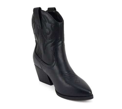 Image of Soda inchBLAZING inch ~ Women Western Bootie Pointe Toe with Low Heel (Wide Fit Available)