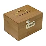 Honseadek Sparschwein aus Holz im Vintage-Stil für Erwachsene und Kinder mit abnehmbarem Boden für einfachen Geldzugang, Retro-Heimdekoration, Spardose in Gelb (ohne Eckwicklung)