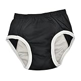 Mutande Incontinenza Riutilizzabili Adulti - Slip Lavabili per Uomo e Donna - Assorbenti per Incontinenza Urinaria e Fecale- Black M