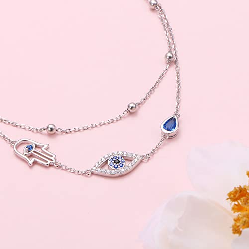 Image of Yearace Anklet for Women S925 Sterling Silver Adjustable Foot Beaded Chain Lotus Flower Claddagh Dragonfly Witches Knot Ankle Bracelet Summer Beach Anklets Jewelry Gift