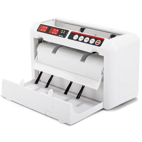 お札カウンター 持ち運び ハンディカウンター 小型 充電式 高速紙幣カウンター UV紫外線/MG磁気偽札感知 50×110mm~100×190mm 紙幣 券類 新札対応 (K-1000)