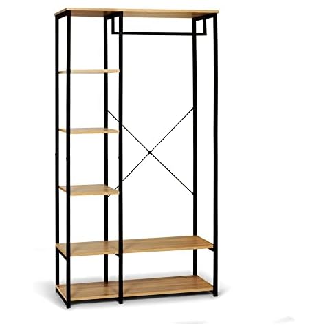 FACILITYS Vestidor de Ropa Efecto Madera y Metal Cover