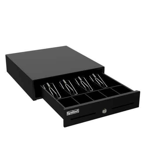 Image of Epsilont Square Register Hardware Bundle -M10 2 inch USB Receipt Printer and 13 inch Cash Drawer 4 Bill 5 Coin