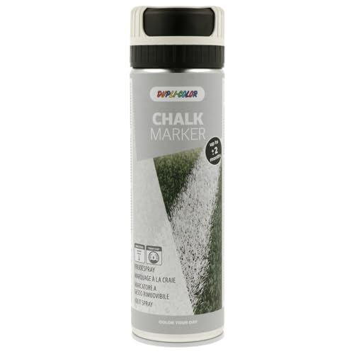 DUPLI-COLOR Kreidespray Weiß 500 ml, Hochwertiger Eventmarkierer für präzise und temporäre Kennzeichnungen im Innen- und Außenbereich, Leicht entfernbar, Wetterbeständig