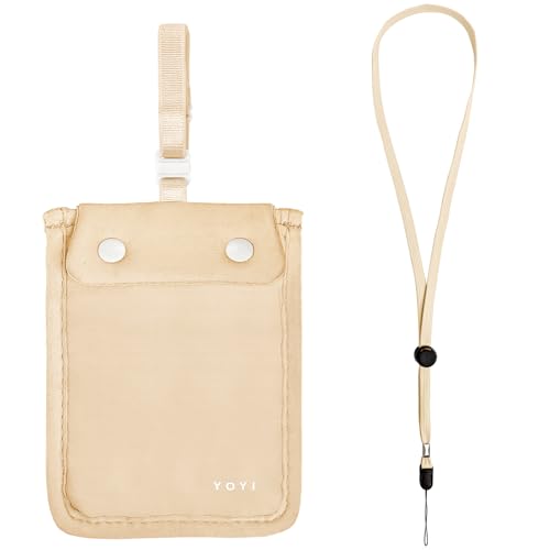 Image of YOYI YOYI Bra Wallet with Hidden Money Pouch & Secret Stash Pocket, Includes Neck Strap, RFID Fabric for Secure Storage of Cash, Cards, & Valuables - Ideal for Travel & Daily Use