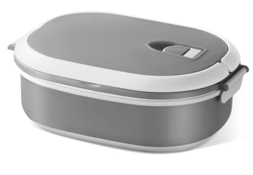 Marmita Hermetica Pote Térmico Multiuso Para Trabalho Escola Infantil com Trava (CINZA)