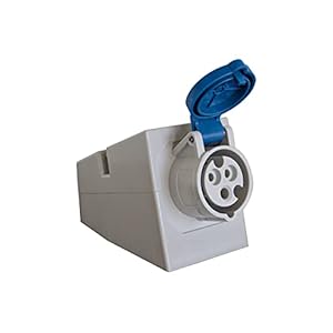 as – Schwabe Prise Murale Caravane CEE 230V / 16A Clapet de Protection Prise 3 Pôles Caravanes et CampingCars Pour l’Extérieur IP44 Made in Germany Blanc I 60472